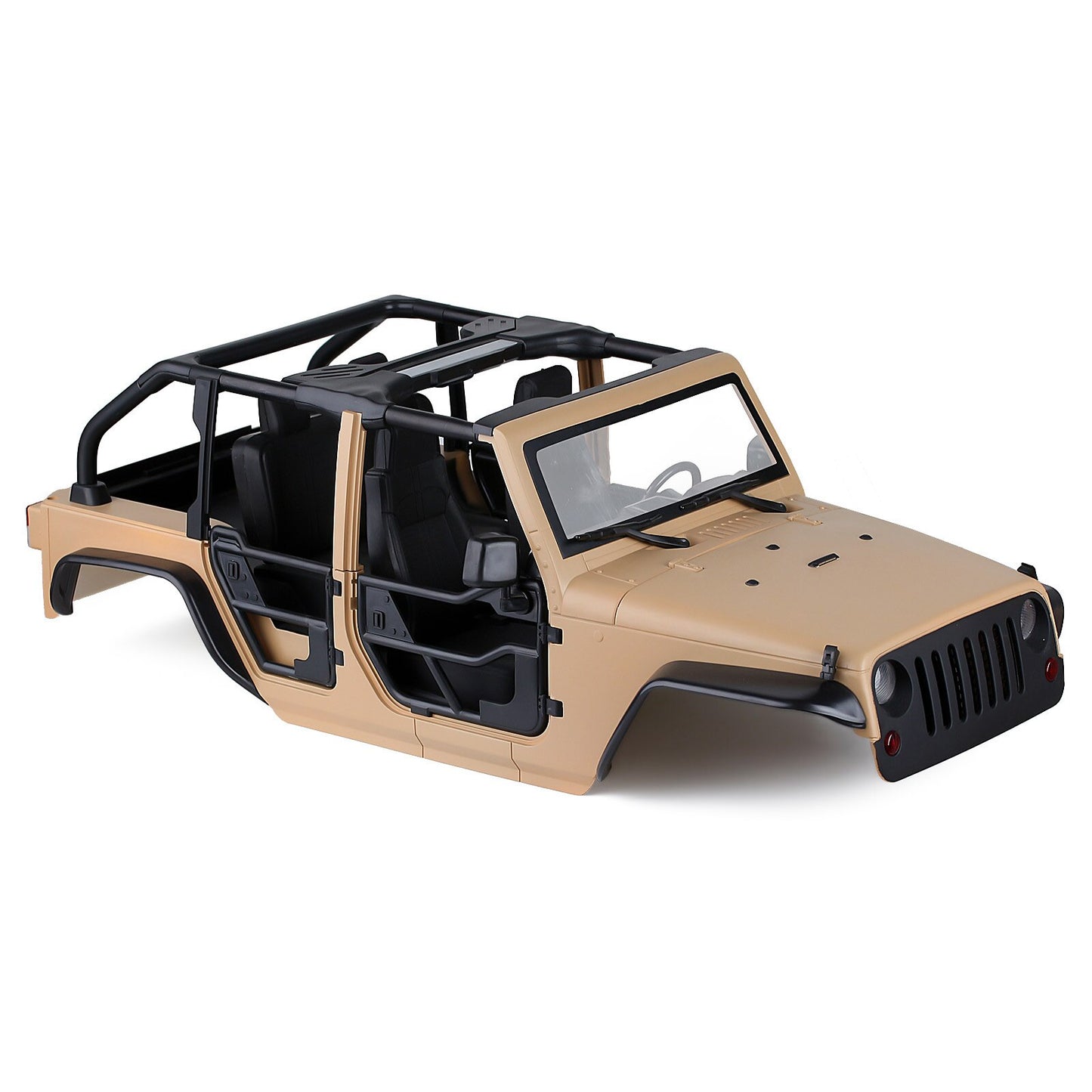 INJORA Unassembled Kit 313mm 12.3&quot; Wheelbase Tube Doors Hard Body Car Shell for 1/10 RC Crawler Axial SCX10 90046 Jeep Wrangler