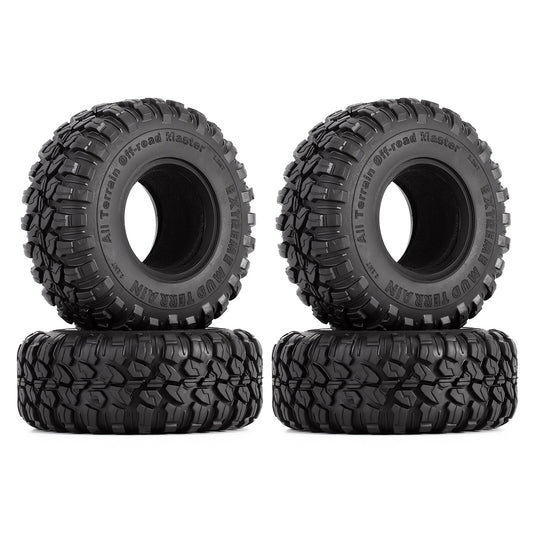 INJORA 4PCS 118*44mm 2.2" Rubber Wheel Tires for 1:10 RC Crawler Car TRX4 TRX6 Axial SCX10 90046