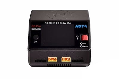 HOTA D6 Dual D6 Pro Smart Charger AC200W DC650W 15A for Lipo LiIon NiMH Battery with iPhone Samsung Wireless Charging