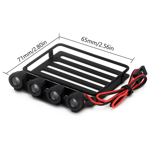 INJORA Luggage Carrier Roof Rack With Spotlights