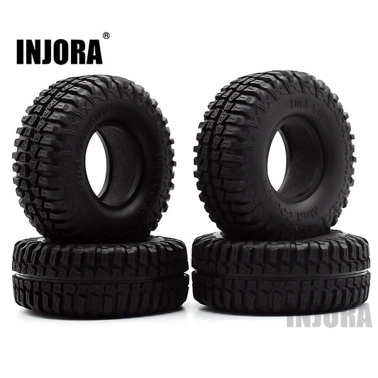 4PCS 100MM 1.9" Rubber Tyre / Wheel Tires for 1:10 RC Rock Crawler Axial SCX10 90046 90047 AXI03007 Tamiya CC01 D90 D110 TF2