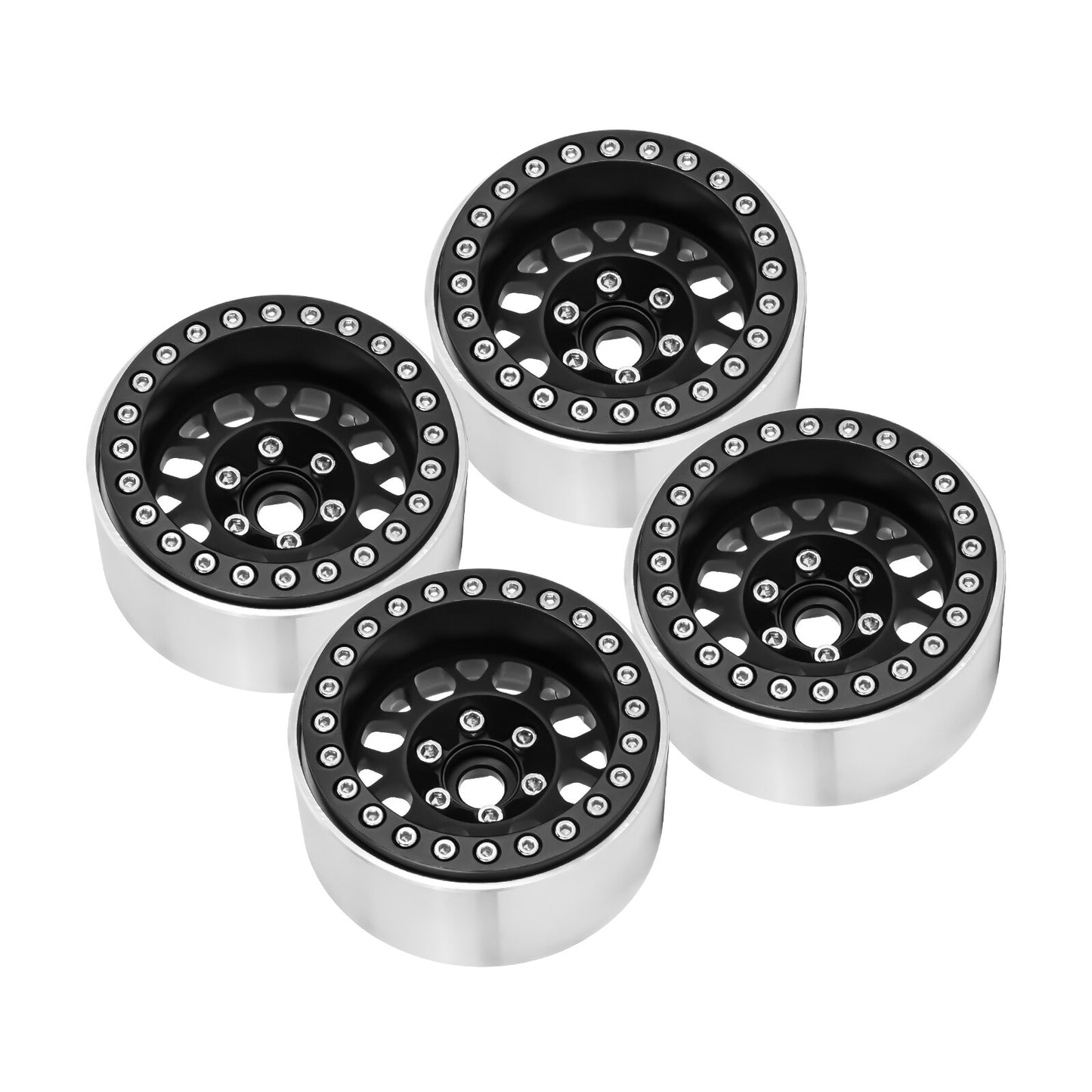 INJORA CNC Aluminum Deep Dish Negative Offset 10.4mm 1.9" Beadlock Wheel Rim