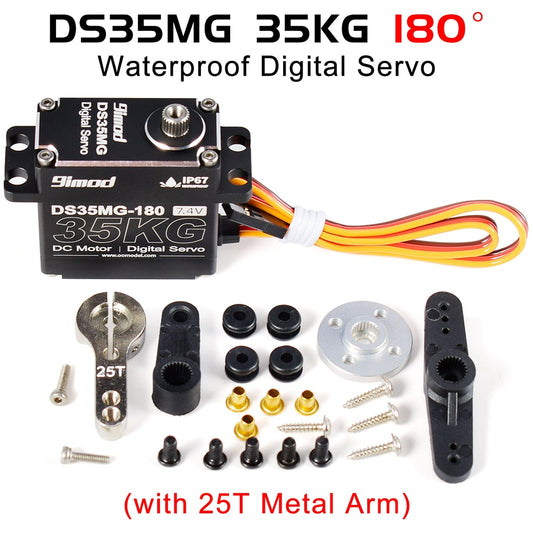 9imod DS35MG 35kg Waterproof Servo 180°/270° Full Aluminum Case Stainless Steel Gear High Torque for 1/6 1/8 1/10 1/12 RC Car