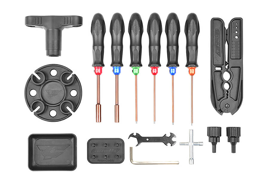 Corally 16PC CAR TOOL SET INC. BAG C-16250 (shadow stock, available to order)