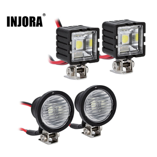 INJORA LED Lights Bright Headlights Spotlight for 1/10 RC Crawler
