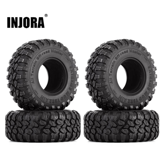 INJORA 4PCS 118*44mm 2.2" Rubber Wheel Tires for 1:10 RC Crawler Car TRX4 TRX6 Axial SCX10 90046