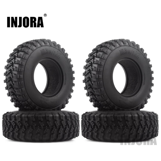 4PCS 1.9" Rubber Voodoo KLR Wheel Tires 105*35mm for 1:10 RC Crawler Axial SCX10 D90 TF2 MST Tamiya