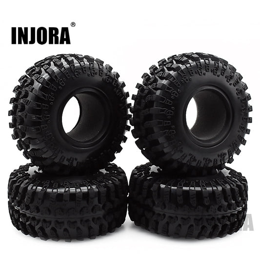4PCS 2.2 Rubber Tyre Wheel Tires for 1:10 RC Rock Crawler Axial SCX10 RR10 Wraith 90056 90045 90031 90020 YETI