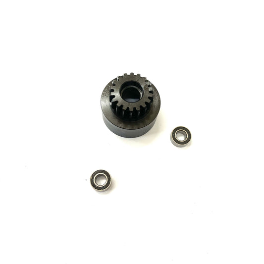 SMD Hard Steel Nitro Clutch Bell 18 tooth with Bearings.