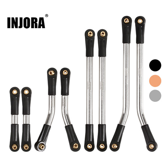 INJORA Stainless Steel High Clearance 4 Links Set Upgrade Parts For 1/24 RC Crawler Axial SCX24 Deadbolt B17