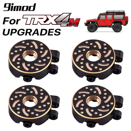 9imod For TRX4M Brass Steering Blocks Knuckle Heavy Duty Counter Weight Traxxas 1/18 RC Crawler Car Bronco Defender Upgrade Part