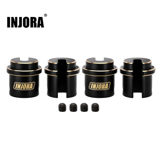 INJORA Black Coating Brass Shock Lower Spring Retainer for 1/10 RC Crawler Axial SCX10 PRO Upgrade