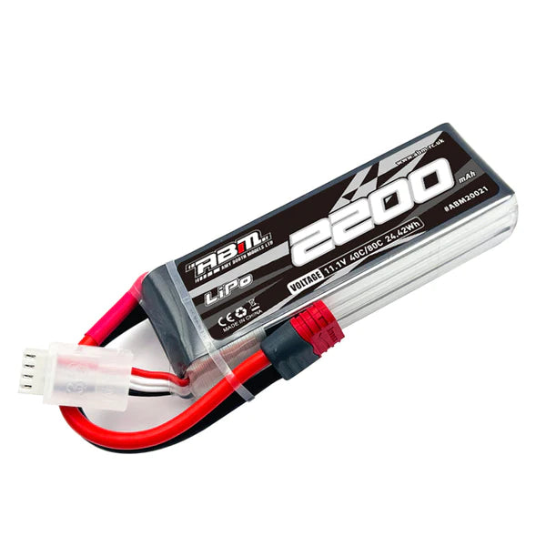 ABM 2200mah Lipo 3S 11.1v 40C T/Deans Connector ABM20021