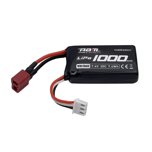 ABM 1000mah 7.4V 30C lipo T-Connector ABM20031