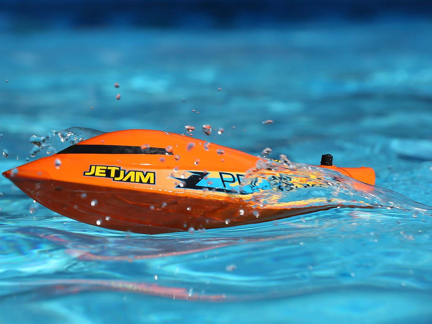 PROBOAT Jet Jam V2 12" Self-Righting Pool Racer Brushed RTR, Orange  B-PRB08031V2T1