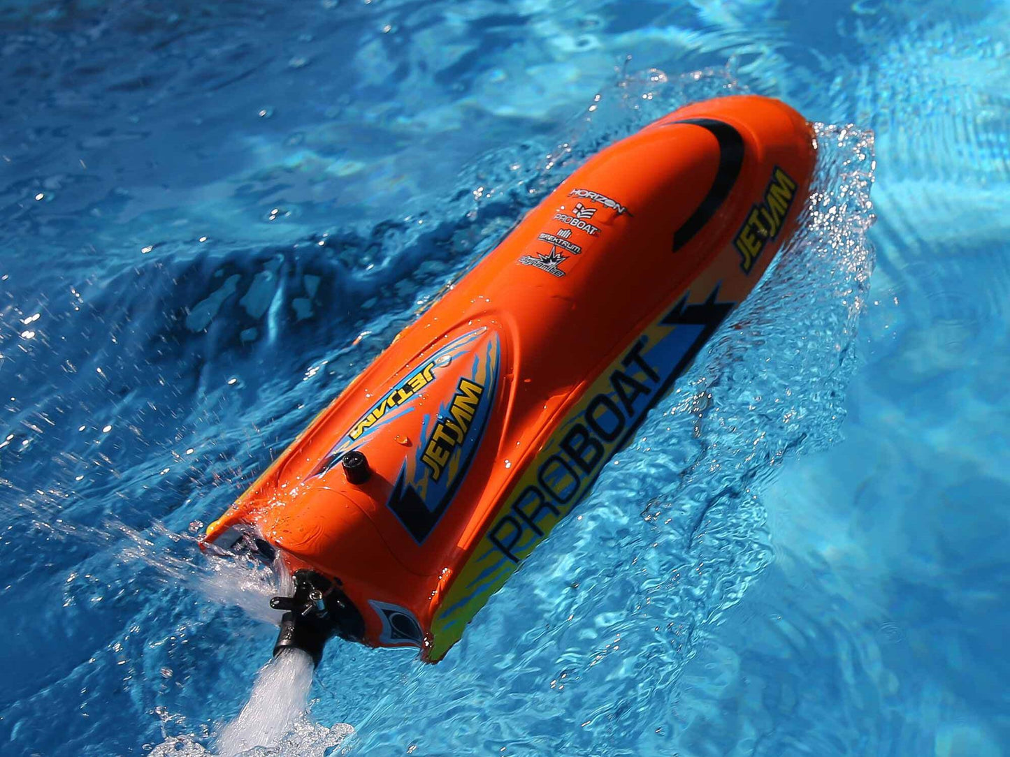 PROBOAT Jet Jam V2 12" Self-Righting Pool Racer Brushed RTR, Orange  B-PRB08031V2T1