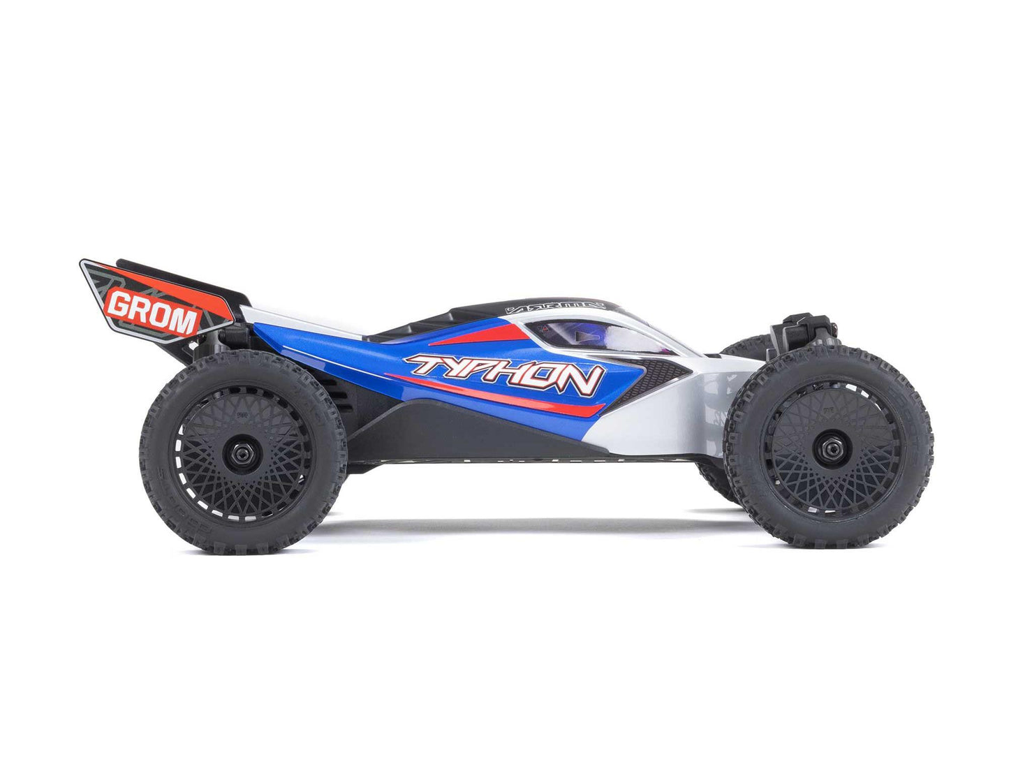 ARRMA 1/18 Typhon GROM 4wd Smart RTR w/Lipo Batt/USB Chg   Blue/Silv  ARA2106T1