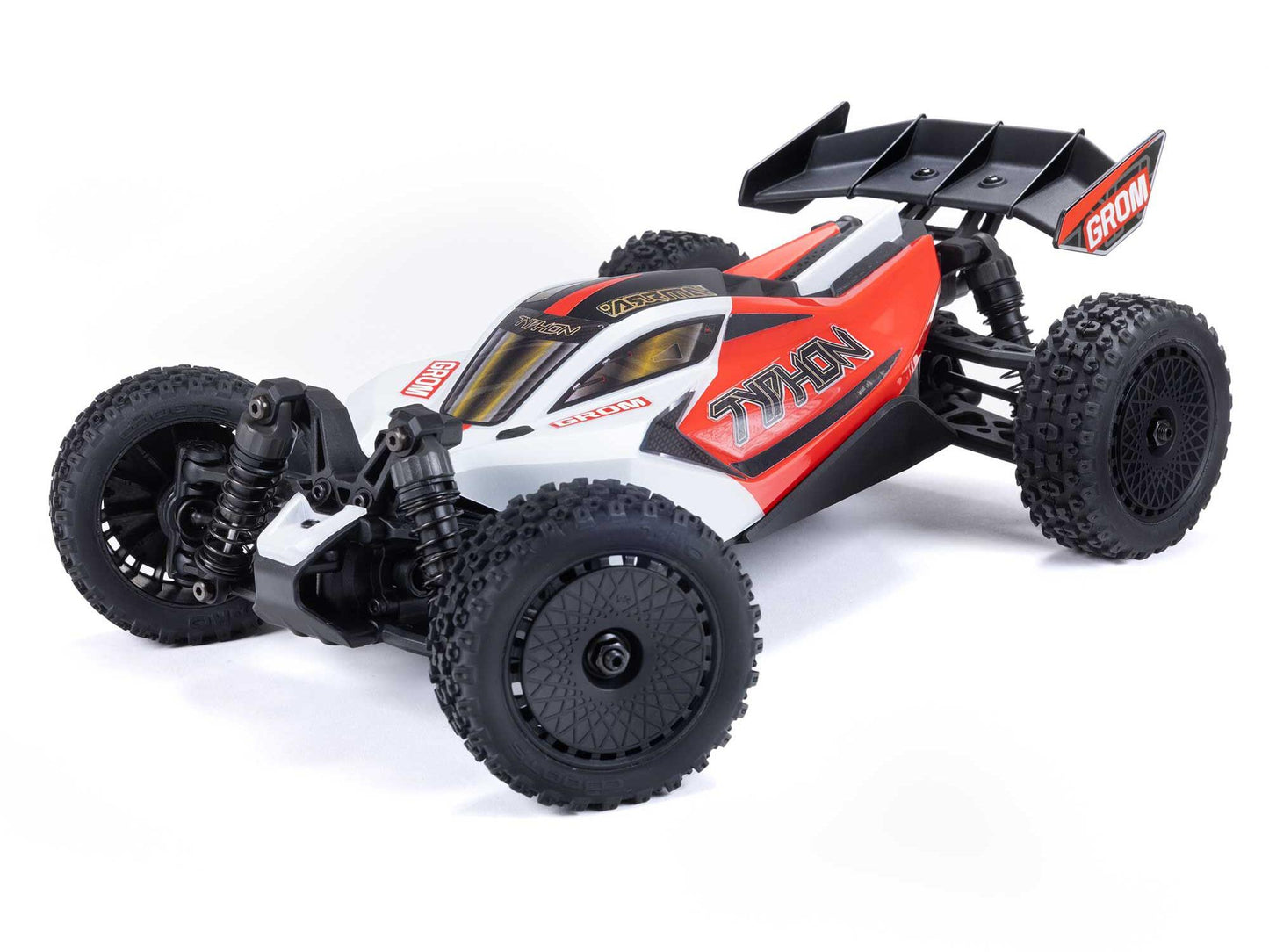 ARRMA 1/18 Typhon GROM 4wd Smart RTR w/Lipo Batt/USB Chg   Red/White  ARA2106T2