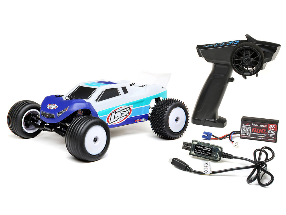 LOSI Mini-T 2.0 2WD Stadium Truck Brushless RTR, Blue  LOS01019T2 (supplier stock - available to order)
