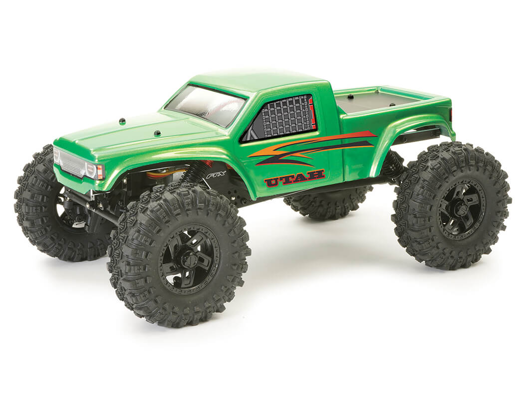 FTX UTAH 1:18 BRUSHED COMPETITION LOW PROFILE RTR CRAWLER - GREEN ftx5486gn