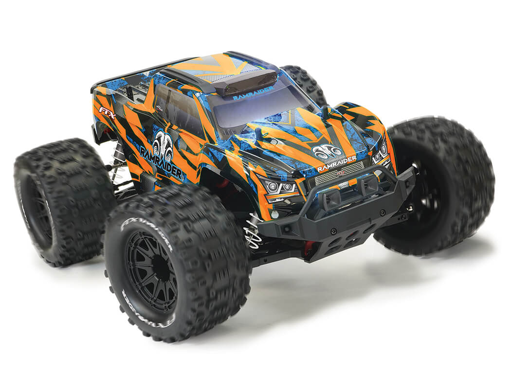 FTX RAMRAIDER 1/10 BRUSHED MONSTER TRUCK RTR - Orange / Blue  FTX5499OB