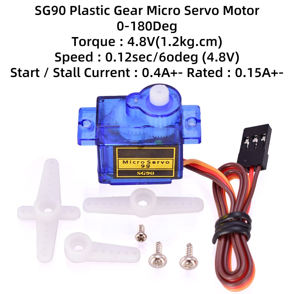 MG995 MG996r SG90 9g MG90s Metal/Plastic Gear 180 Degree Micro Servo Motor Set for RC Planes Racing Car model telecontrol