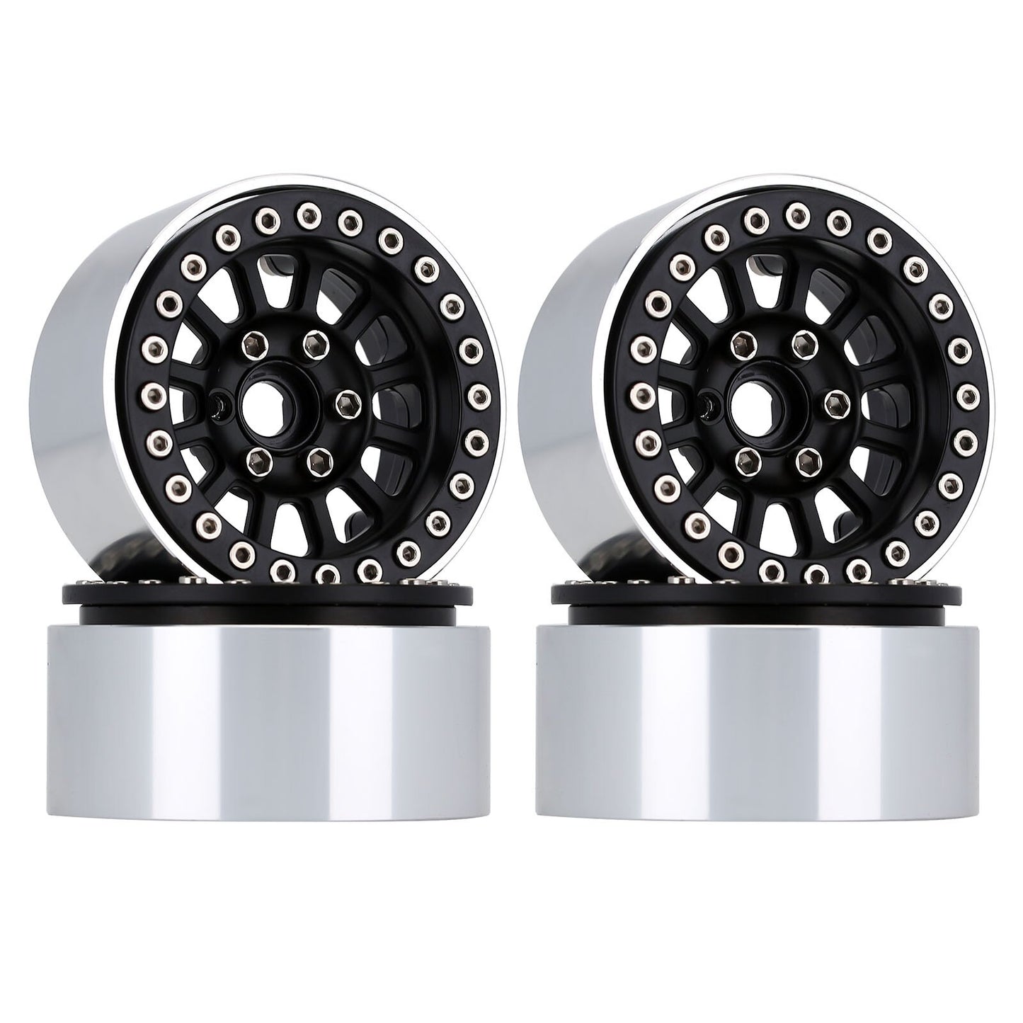 INJORA Aluminum 1.9" Beadlock Wheel Rim for 1/10 RC Crawler Car TRX-4 Axial SCX10 90046 AXI03007 Upgrade Parts