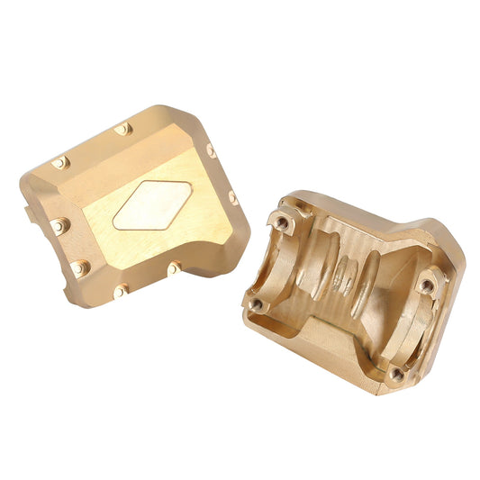 INJORA 2PCS 59g Brass Front Rear Differential Axle Cover for 1/10 RC Crawler Car TRX4 TRX-4 8280 Upgrade Parts