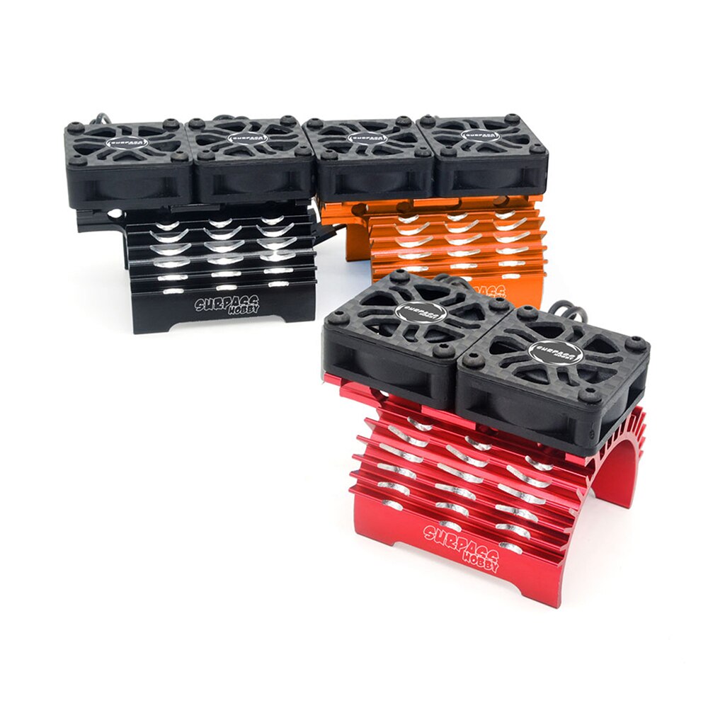 Surpass hobby RC Heatsink With Dual Cooling Fan RC Car Accessories for Hobbywing Leopard 4268 4274 4092 1/8 1/10 RC Car Motor