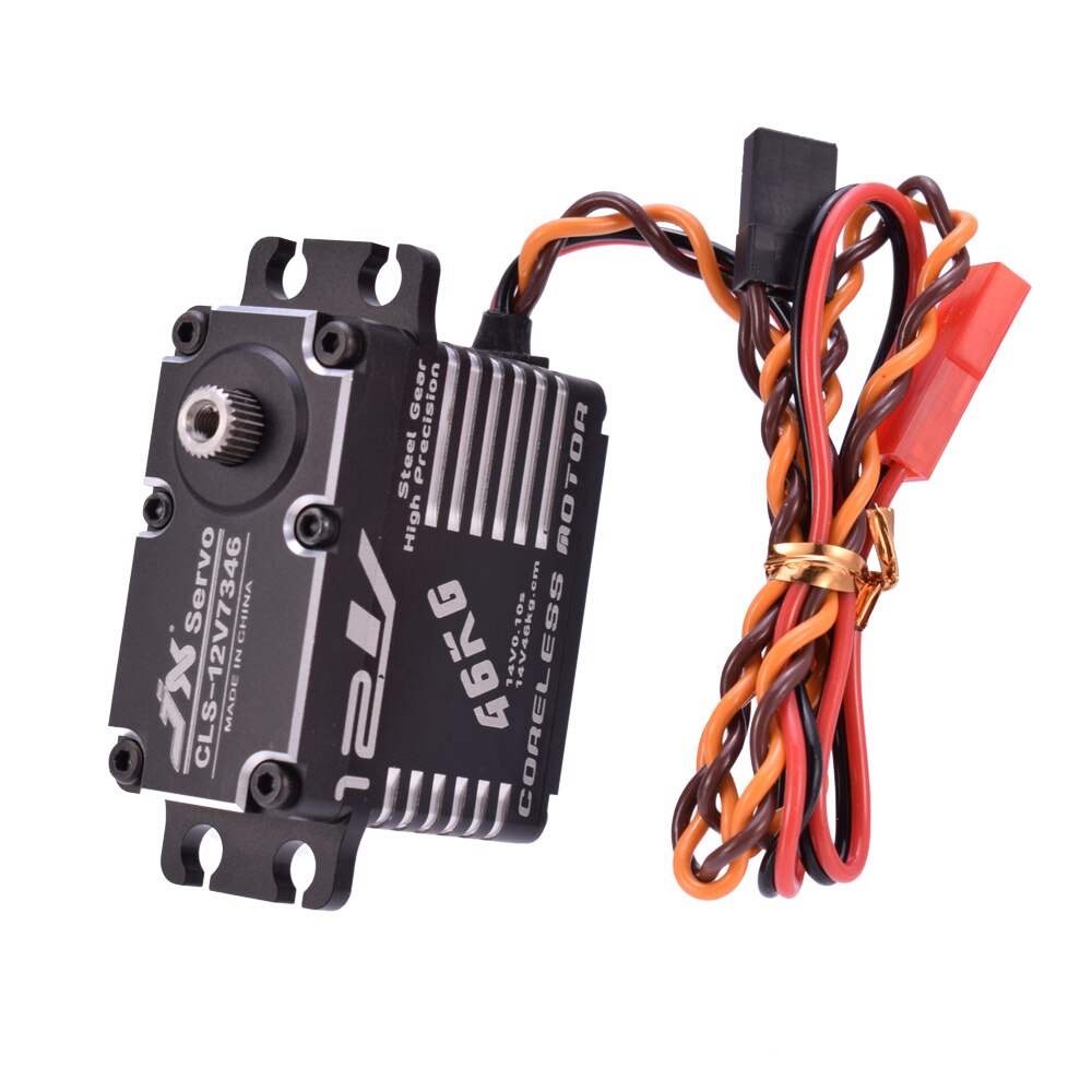 JX CLS-12V7346 46KG 12V 180 Degrees HV High Precision Steel Gear Digital Coreless Servo CNC Aluminium Shell For RC Robot Car