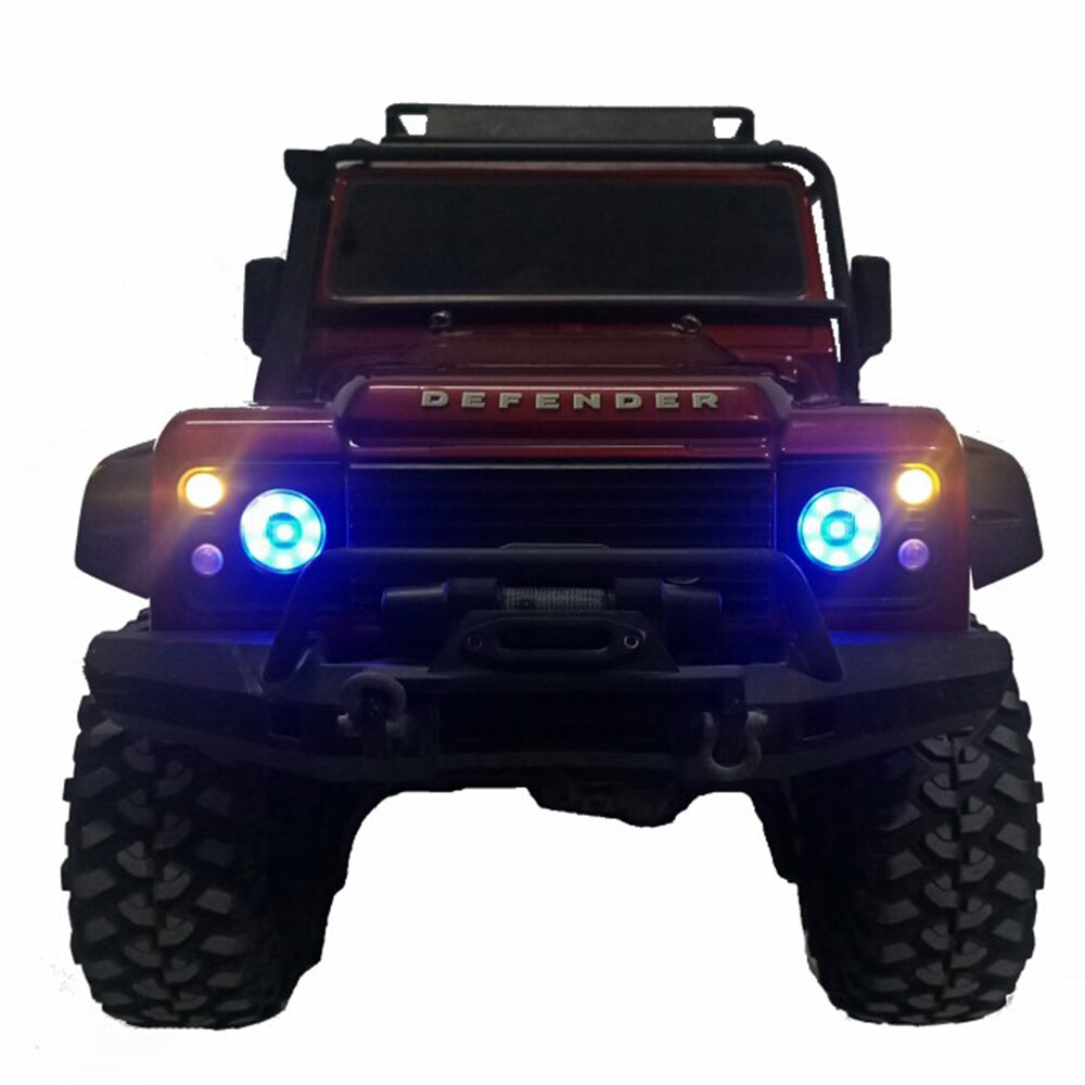 INJORA RC Auto Anteriore Posteriore Luci A LED Sistema Gruppo Lampada per 1/10 RC Crawler TRX4 TRX-4 Defender Aggiornamento