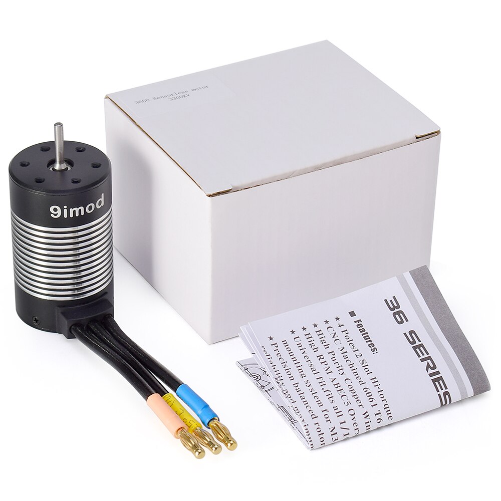 9imod 3660 Waterproof Brushless Sensorless Motor 3800KV 3300KV for WLtoys XK 104001 1/10 Tamiya GTR Traxxas HSP Lexus RC Car