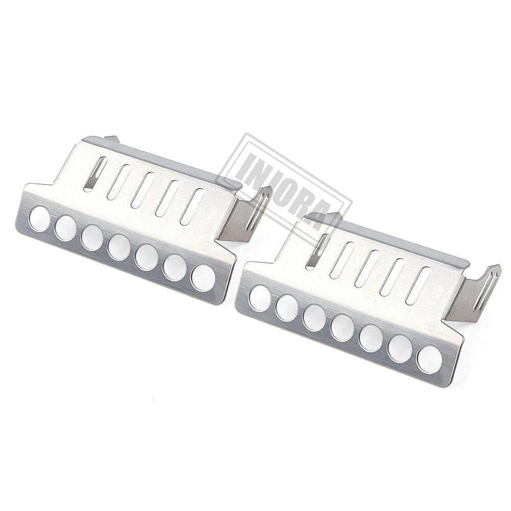 INJORA Stainless Steel Axle Protector Chassis Armor Plate for 1/10 RC Crawler TRX4 TRX-4 Upgrade Part