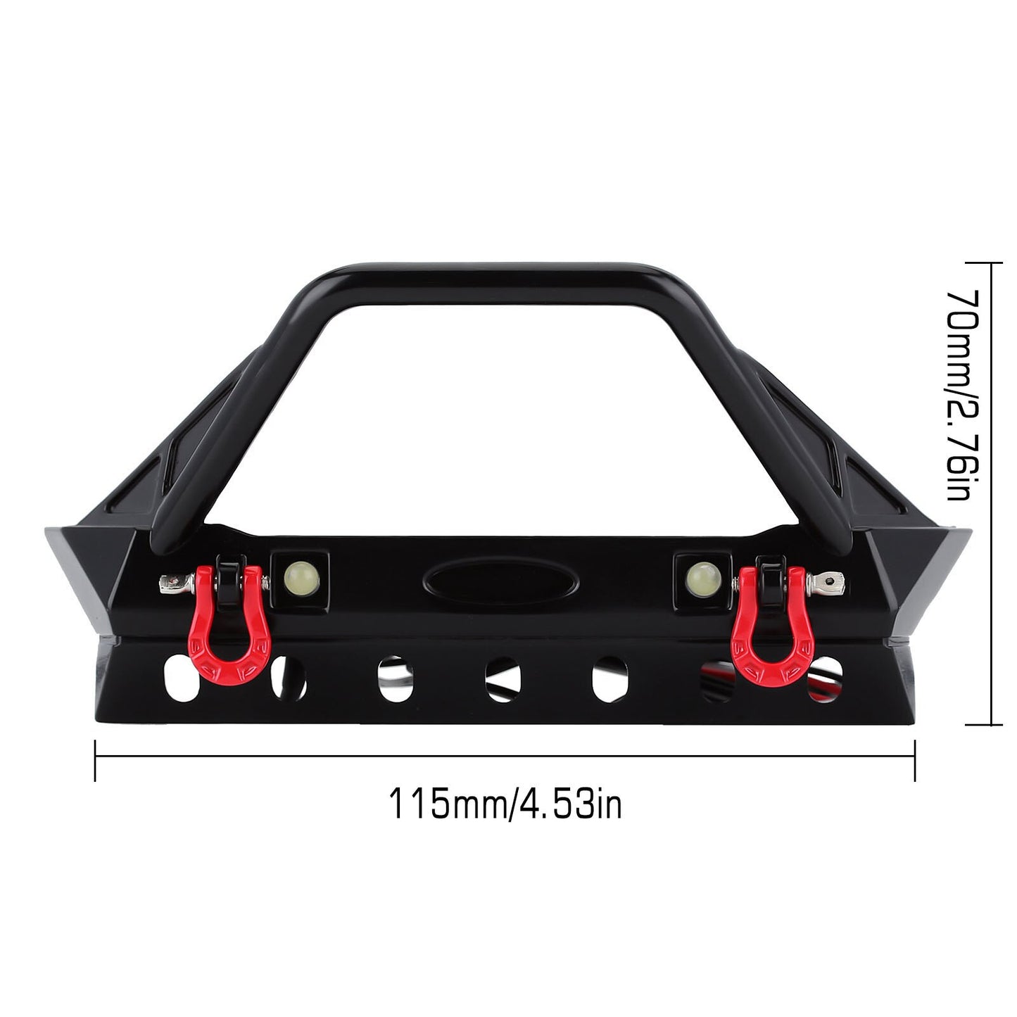 INJORA Metal Front Bumper with Lights