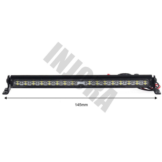 INJORA Barra luminosa per lampada da tetto a LED in metallo per 1/10 RC Crawler TRX4 SCX10 90027 e SCX10 II 90046 90047