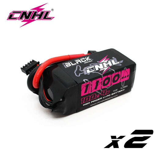 2PCS CNHL 4S 14.8V Lipo Battery 1100mAh 1300mAh 1500mAh 100C With XT60 Plug For FPV Airplane Drone Quadcopter Helicopter Hobby