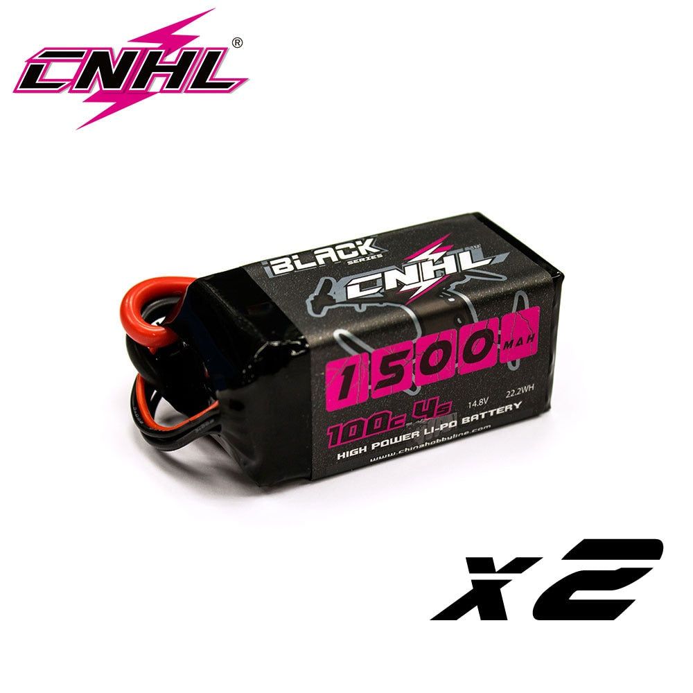 2PCS CNHL 4S 14.8V Lipo Battery 1100mAh 1300mAh 1500mAh 100C With XT60 Plug For FPV Airplane Drone Quadcopter Helicopter Hobby