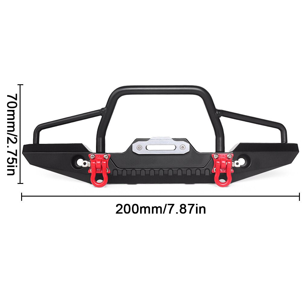 INJORA Metal Front Rear Bumper with Led Lights