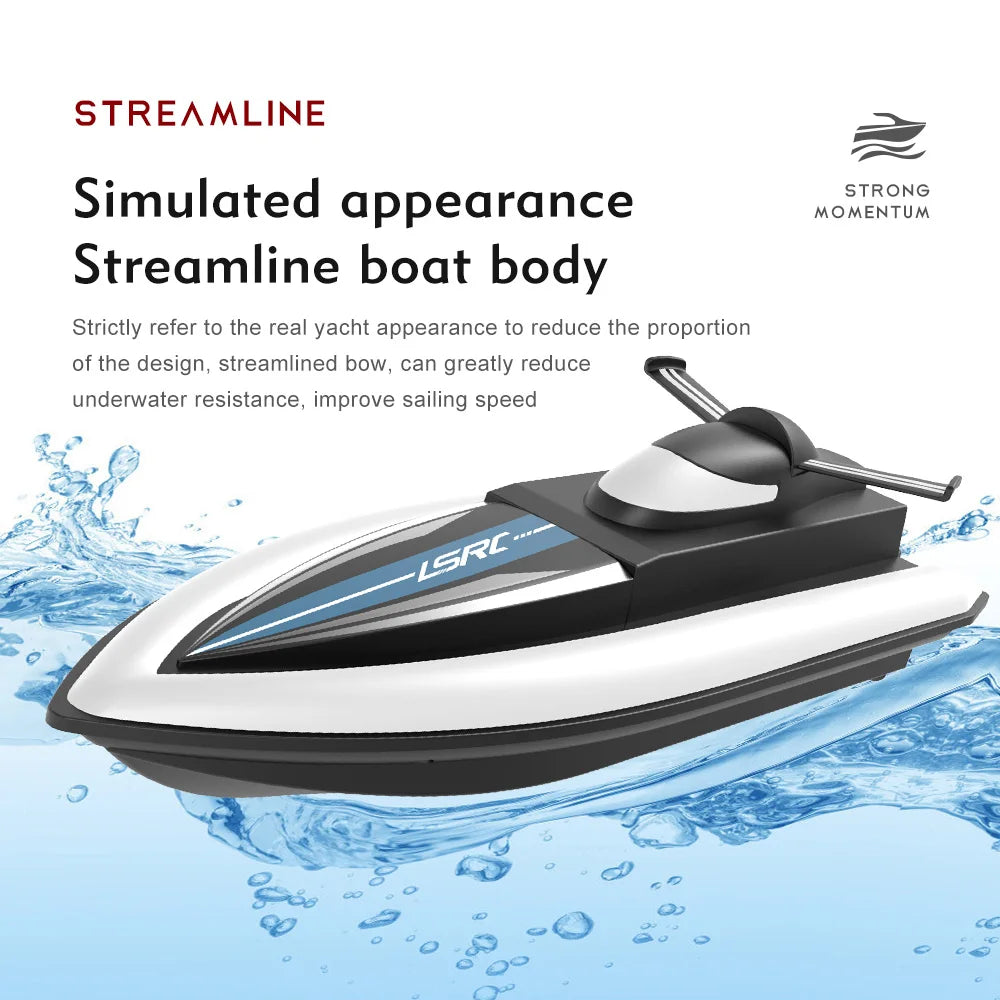 LSRC-B8  RC High Speed Racing Boat Waterproof Rechargeable