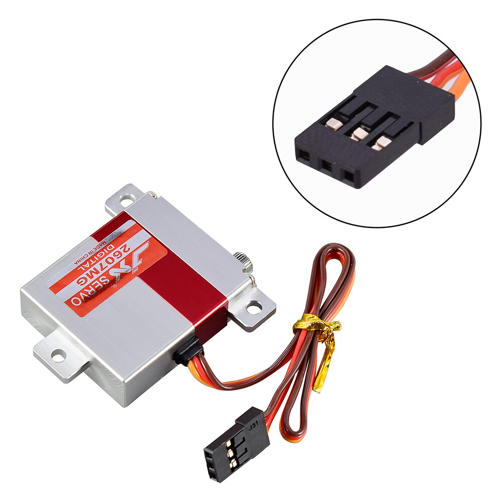 JX Servo PDI-2607MG 7.2kg 0.13sec Digital Full Metal Aluminium Case Wing Servo For RC Drone Glider Dual Ball Bearing