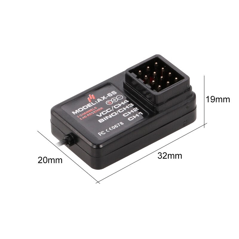 2.4GHz 4CH Receiver Upgrade Space Parts RC Car Boat for AUSTAR AX6S Transmitter Controller TRX4 Axial SCX10 D90 RC Car