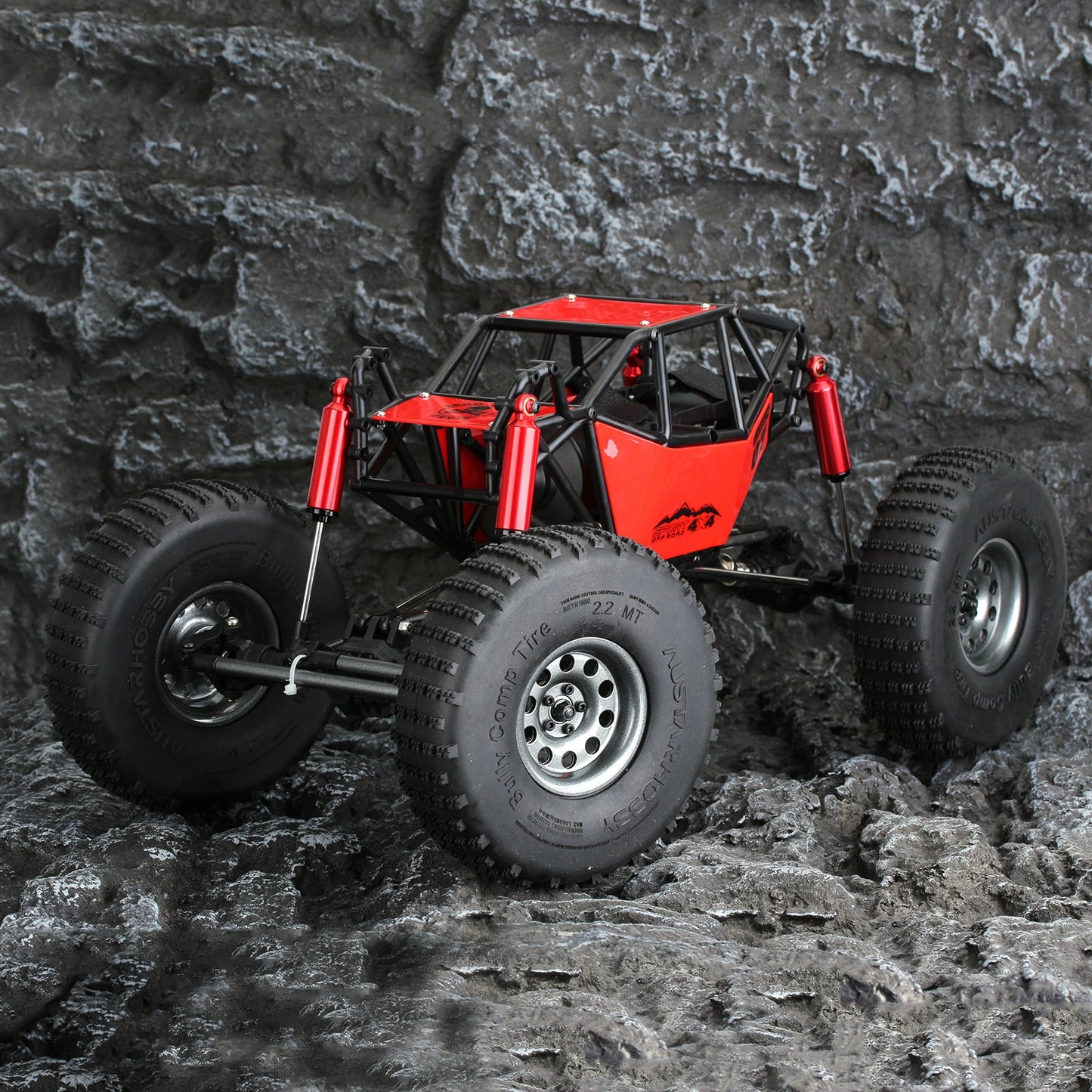 INJORA 4PCS 2.2" Rock Buggy Bully Comp Wheel Tires 142*40MM for RC Crawler Axial SCX10 Wraith 90018 RR10 Bomber RBX10 Ryft