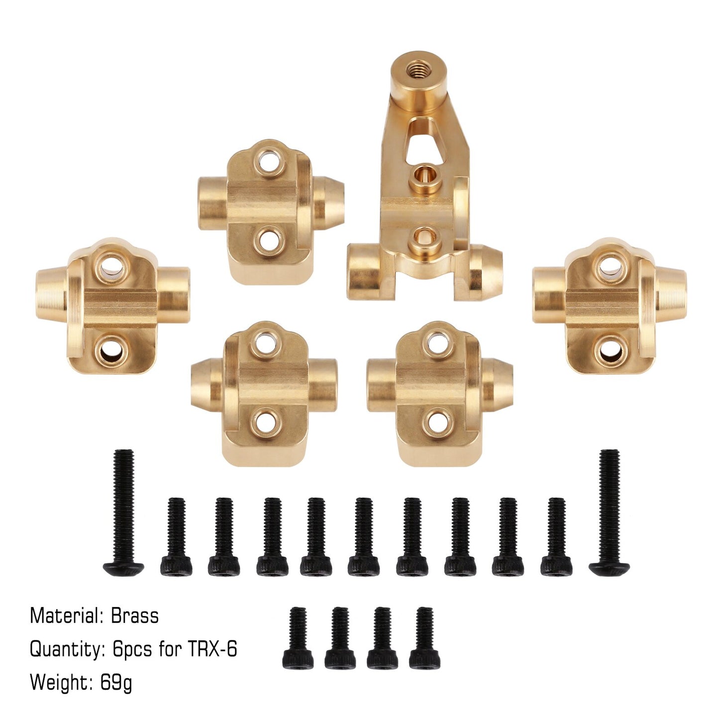 INJORA Aluminum Brass Axle Mount Set Suspension Links Stand for 1/10 RC Crawler Car TRX-4 TRX-6 8227 Upgrade Parts