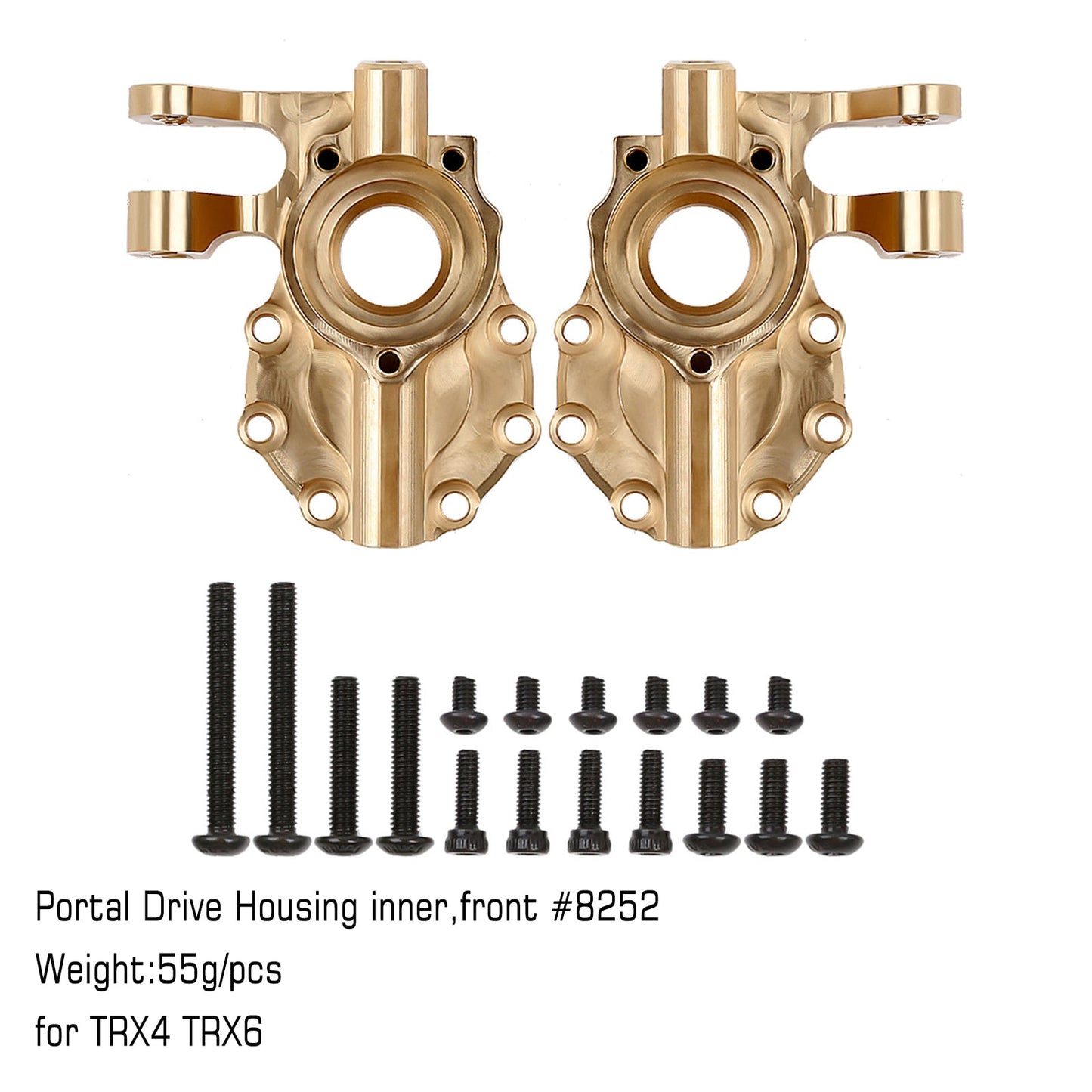 INJORA Heavy Brass Counterweight Portal Drive Housing Bumper Holder Axle Mount for RC Crawler TRX4 TRX-4 TRX6 Upgrade Parts