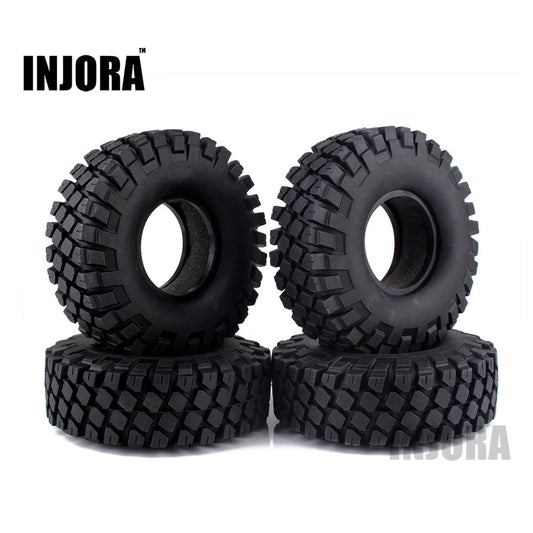 4 PZ 114 MILLIMETRI 1.9 "Gomma Rocce Pneumatici/Pneumatici delle Ruote per 1:10 RC Rock Crawler Axial SCX10 90046 AXI03007 TRX-4