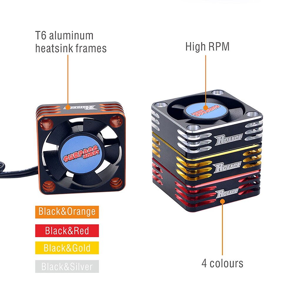 OVERTREFFEN HOBBY Metalen Motor Koelventilator 28000 RPM Warmteafvoer Koelventilator voor 540 Borstelloze Motor Kleine Formaat Reserveonderdelen