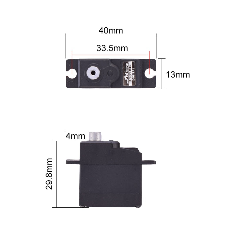 JX Servo PDI-1181MG 18g 3.5KG Servo digitale Ingranaggio in metallo per WLtoys 144001 WPL RC Auto B1/16 B24 C14 C24 Elicottero Aereo