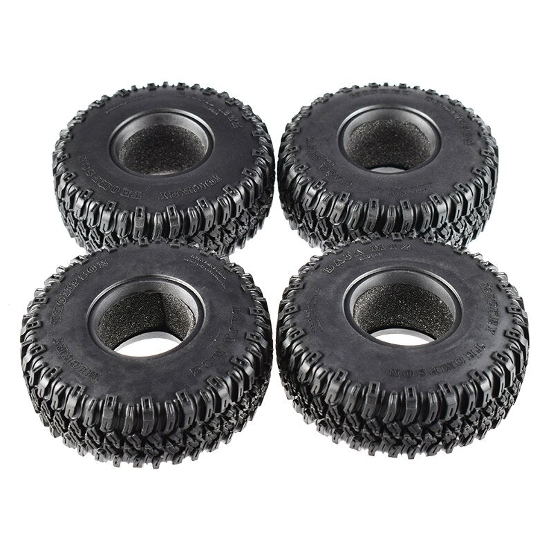 4Pcs 1.55 Inch Soft Rubber Wheel Tires/Wheel Plastic Rim Hub for RC Crawler Car MST JIMNY Axial AX90069 D90 TF2 Tamiya CC01 LC70