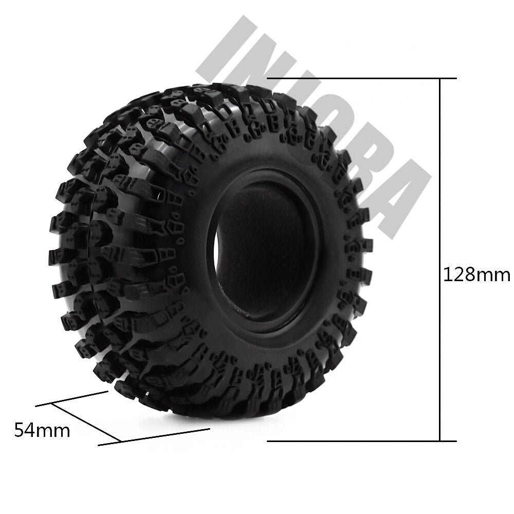 4PCS 2.2 Rubber Tyre Wheel Tires for 1:10 RC Rock Crawler Axial SCX10 RR10 Wraith 90056 90045 90031 90020 YETI