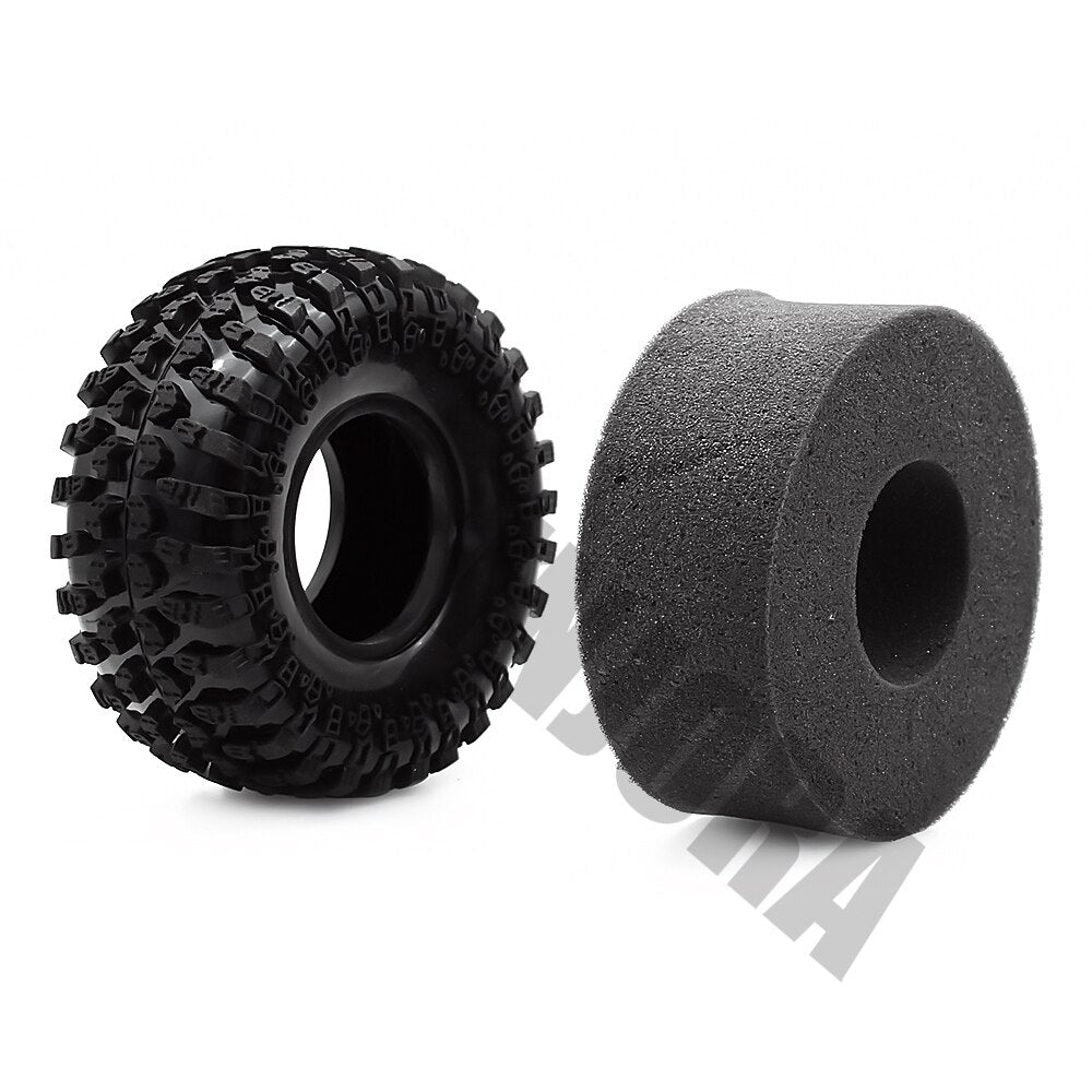 4PCS 2.2 Rubber Tyre Wheel Tires for 1:10 RC Rock Crawler Axial SCX10 RR10 Wraith 90056 90045 90031 90020 YETI